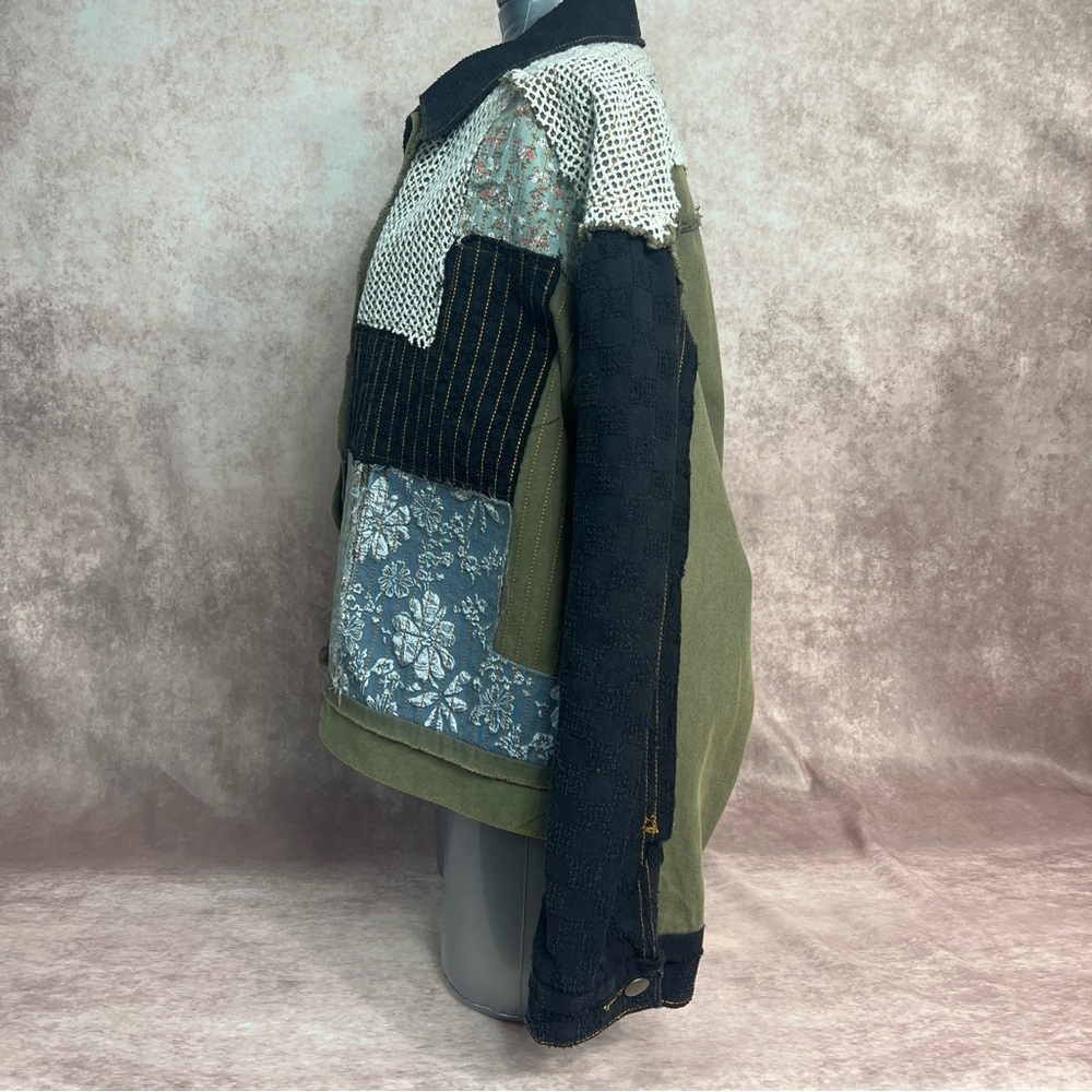 POL Multicolor Patchwork Jean Jacket - image 3